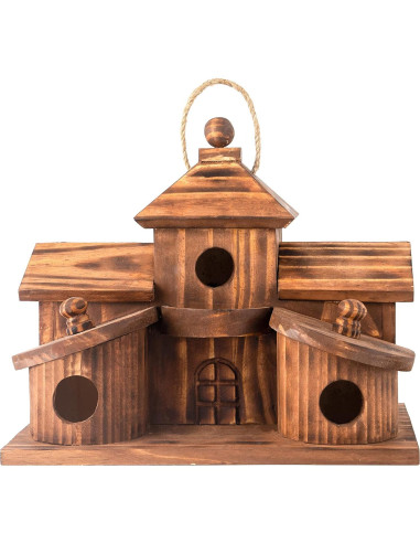 Casa para Aves COLEBA de 5 Habitaciones de Madera Natural