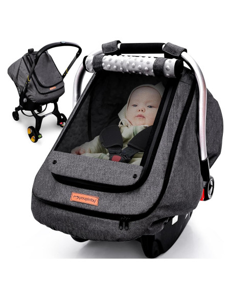 Funda de Asiento de Coche para Bebé Impermeable Gris Oscuro Funda de Asiento de Coche para Bebé Impermeable Gris Oscuro