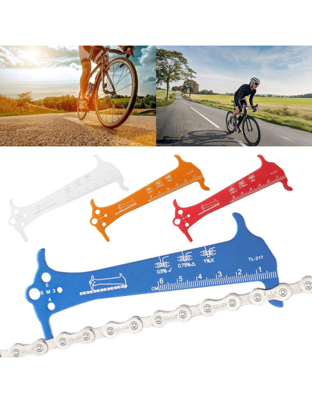 Medidor de desgaste de cadena de bicicleta Wniuypo Aluminio Medidor de desgaste de cadena de bicicleta Wniuypo Aluminio