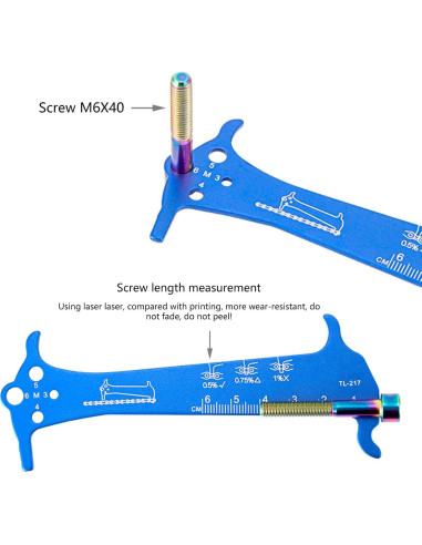 Medidor de desgaste de cadena de bicicleta Wniuypo Aluminio