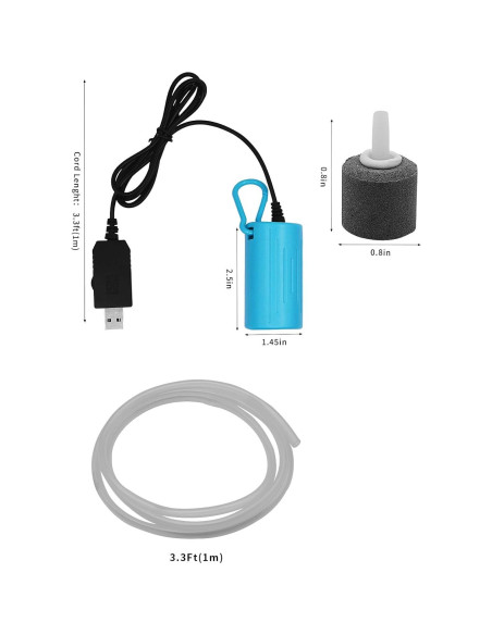 Bomba de Aire USB Saim 9320 para Acuario y Pesca - Silenciosa Bomba de Aire USB Saim 9320 para Acuario y Pesca - Silenciosa