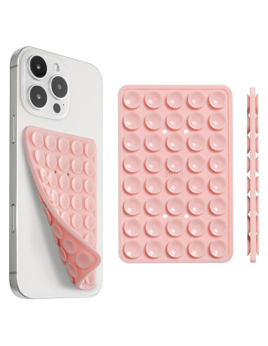 Funda de teléfono de silicona Sucky Rosa Tiza con 24 Ventosas
