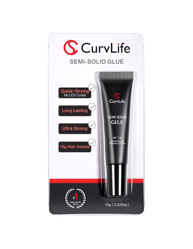 Pegamento para Uñas Postizas Curvlife 15g - Secado Rápido, Duradero