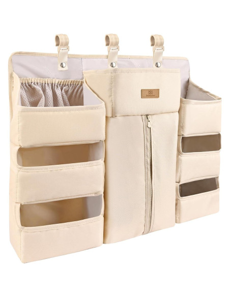 Organizador de Pañales Bebamour Khaki para Cuna y Mesa de Cambio Organizador de Pañales Bebamour Khaki para Cuna y Mesa de Cambio