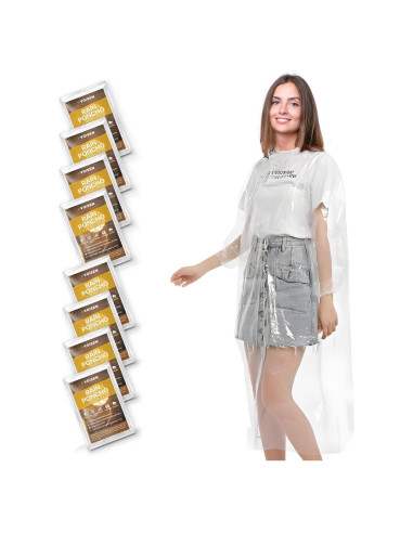Ponchos de Lluvia Desechables VOISEN - Paquete Familiar 8 Unidades