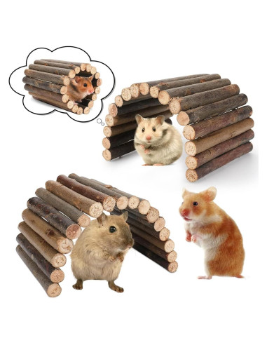 Juguetes para Hámster YIXUND - Set 12 Piezas Masticar y Jugar