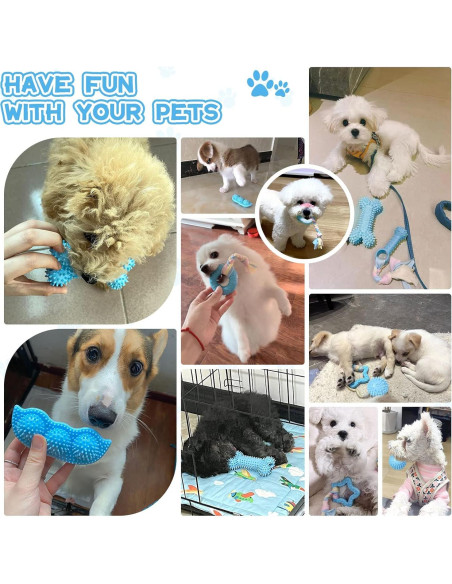 Paquete de 6 Juguetes Masticables para Cachorros PETCARE - Azul Paquete de 6 Juguetes Masticables para Cachorros PETCARE - Azul