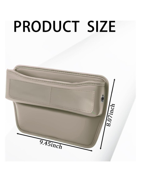 Organizador de Asiento para Coche msyuusr Beige 28.66x20.93cm Organizador de Asiento para Coche msyuusr Beige 28.66x20.93cm