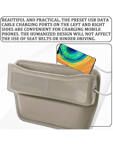 Organizador de Asiento para Coche msyuusr Beige 28.66x20.93cm