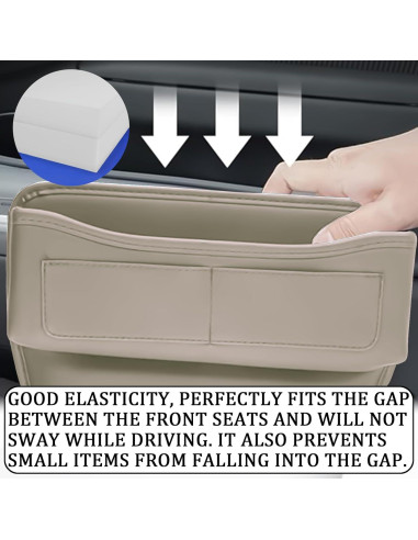 Organizador de Asiento para Coche msyuusr Beige 28.66x20.93cm