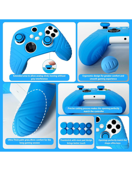 Funda de Silicona Azul para Controlador Xbox Series X/S - Antideslizante Funda de Silicona Azul para Controlador Xbox Series X/S - Antideslizante