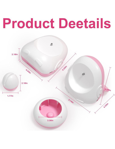 Girador de Perlas Eléctrico Inalámbrico Pskfvre Rosa 2-en-1