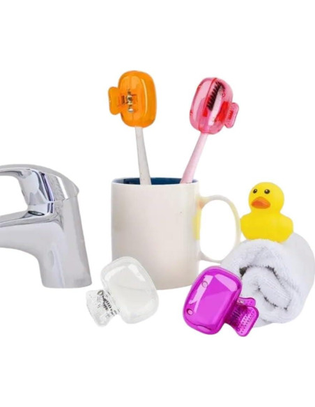 Paquete de 4 Protectores de Cabeza para Cepillo de Dientes YS - Azul Paquete de 4 Protectores de Cabeza para Cepillo de Dientes YS - Azul