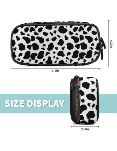 Estuche de Lápices Ansteade Gran Capacidad 22.1x5.8cm Vaca Negra