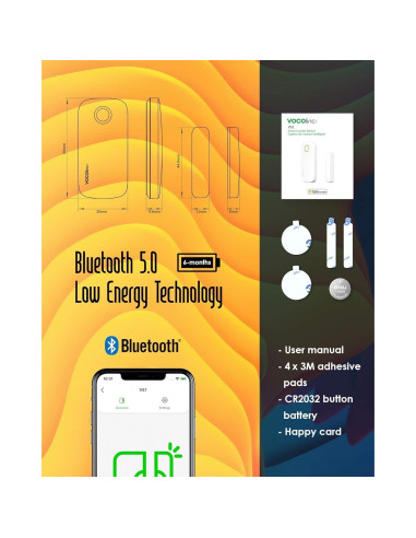 Sensor de Contacto Inalámbrico VOCOlinc VS1 para Alarma de Puerta