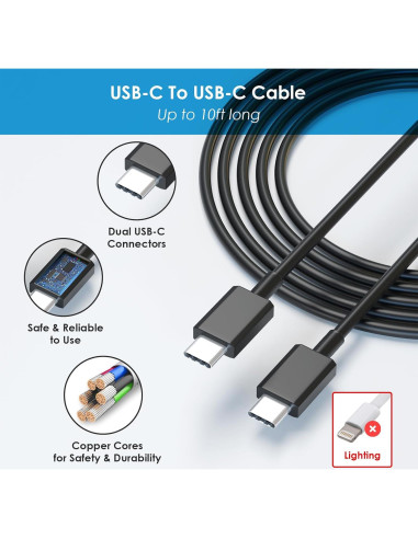 Cargador Rápido Super 25W USB C con Cable 2.0m para Samsung