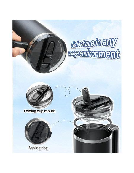 Tapa de repuesto RichenZee para vaso Stanley 40 oz, 2 unidades Tapa de repuesto RichenZee para vaso Stanley 40 oz, 2 unidades