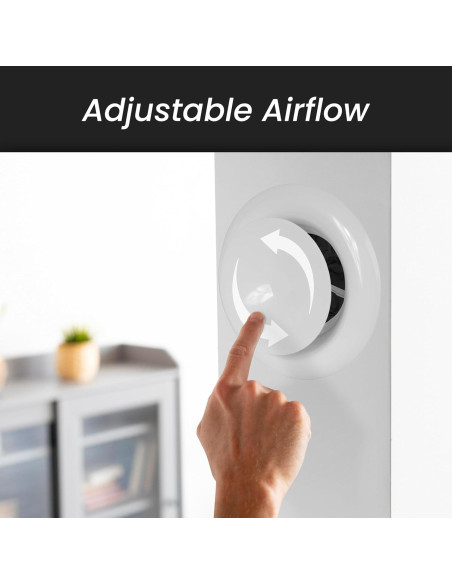 Difusor de Aire Ajustable Repa Market 14 cm Acero Antracita Difusor de Aire Ajustable Repa Market 14 cm Acero Antracita