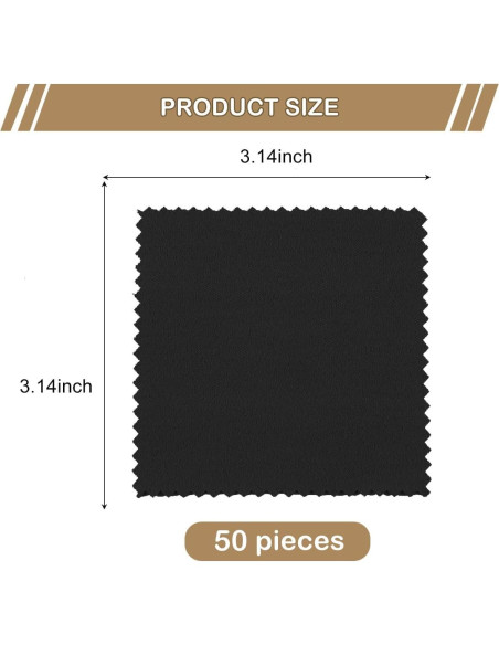 Paño de Limpieza de Joyería de Plata 50PCS PUPPYSEW Paño de Limpieza de Joyería de Plata 50PCS PUPPYSEW