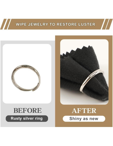 Paño de Limpieza de Joyería de Plata 50PCS PUPPYSEW