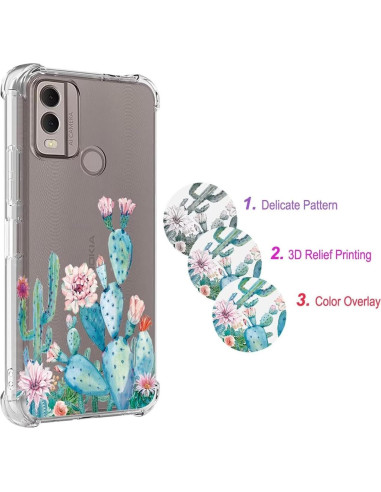 Funda protectora TPU Nokia G11 Plus Cactus - Delgada y Clara