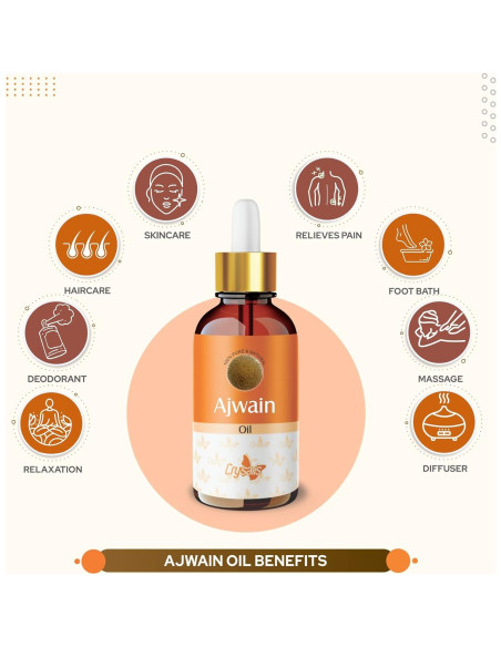 Aceite Esencial de Ajwain Crysalis 50ml - Natural y Puro Aceite Esencial de Ajwain Crysalis 50ml - Natural y Puro