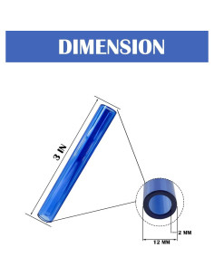 Tuberías de vidrio borosilicato PQAPGT 7.62 cm 10 piezas 12 mm 2