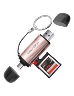 Lector de Tarjetas SD MEANHIGH USB-C y USB 3.0 Doble Conector