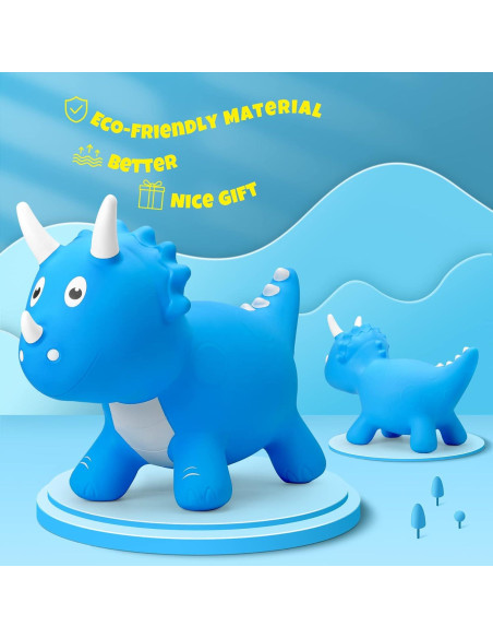 Caballo Saltarín Dinosaurio Azul PlayZap - Juguete Inflable 1.87kg Caballo Saltarín Dinosaurio Azul PlayZap - Juguete Inflable 1.87kg