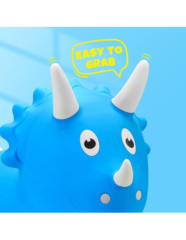 Caballo Saltarín Dinosaurio Azul PlayZap - Juguete Inflable 1.87kg