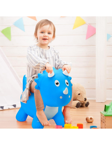 Caballo Saltarín Dinosaurio Azul PlayZap - Juguete Inflable 1.87kg Caballo Saltarín Dinosaurio Azul PlayZap - Juguete Inflable 1.87kg