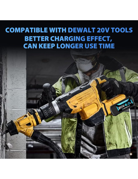 Paquete de 2 Baterías de Reemplazo LILEIPOWER 20V 6Ah Dewalt Paquete de 2 Baterías de Reemplazo LILEIPOWER 20V 6Ah Dewalt
