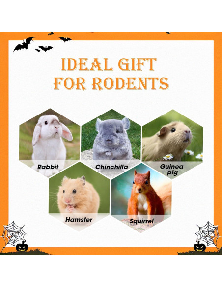 Juguetes de Halloween Abizoo para Conejos y Cobayas - Madera Natural Juguetes de Halloween Abizoo para Conejos y Cobayas - Madera Natural
