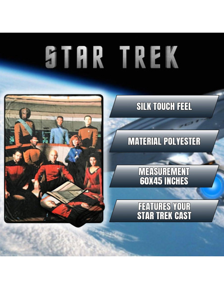 Manta de Felpa Surreal Entertainment Star Trek 152x127 cm Manta de Felpa Surreal Entertainment Star Trek 152x127 cm