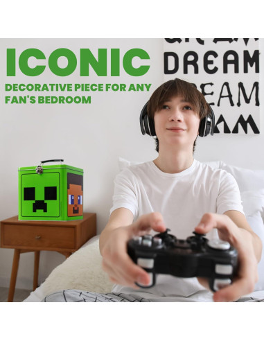 Lata de Galletas Minecraft Red Robin 17.78 cm Cierre Metálico