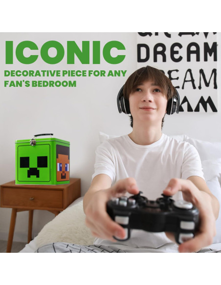 Lata de Galletas Minecraft Red Robin 17.78 cm Cierre Metálico Lata de Galletas Minecraft Red Robin 17.78 cm Cierre Metálico