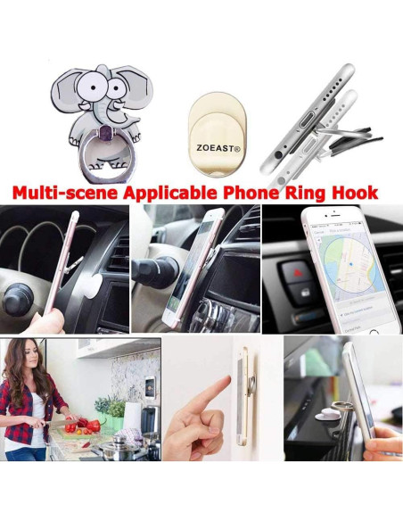 Soporte de Anillo para Teléfono ZOEAST 3pcs Ajustable 360 Soporte de Anillo para Teléfono ZOEAST 3pcs Ajustable 360