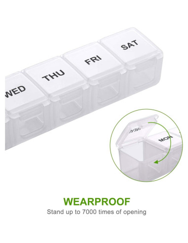 Organizador de Pastillas Semanal Sukuos 2 Pcs Extra Grande