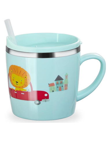 Taza Sippy Valueder Acero Inoxidable 198ml Azul Pavo Real