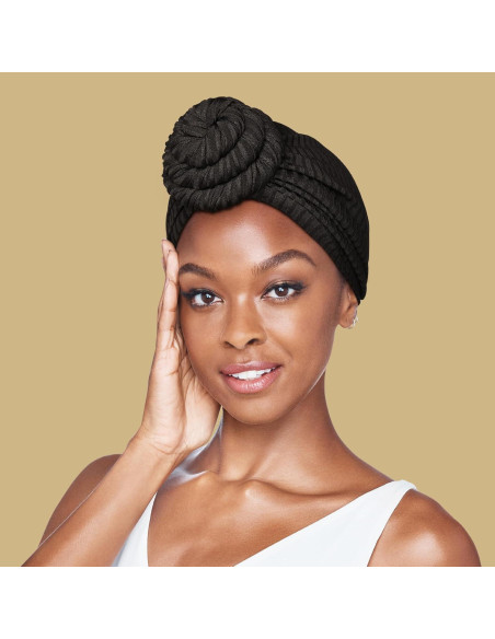 Turbante Red by Kiss para Mujeres, Satén Premium, Nudo Pre-Atado Turbante Red by Kiss para Mujeres, Satén Premium, Nudo Pre-Atado