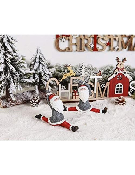 Juego de 4 Estatuas de Gnomos de Yoga Navideños KiaoTime Juego de 4 Estatuas de Gnomos de Yoga Navideños KiaoTime