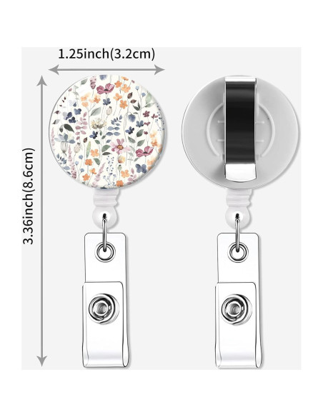 Paquete de 2 Portabolsas Retráctiles Quohet - Flores Acuareladas Paquete de 2 Portabolsas Retráctiles Quohet - Flores Acuareladas