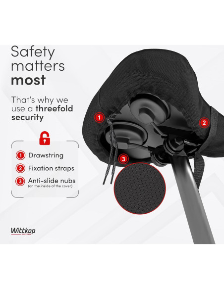 Funda de Asiento de Bicicleta Wittkop Ciudad Espuma de Memoria Funda de Asiento de Bicicleta Wittkop Ciudad Espuma de Memoria