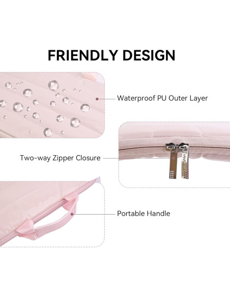 Funda para Laptop YXLILI Rosa 13-14 Pulgadas con Asa Funda para Laptop YXLILI Rosa 13-14 Pulgadas con Asa