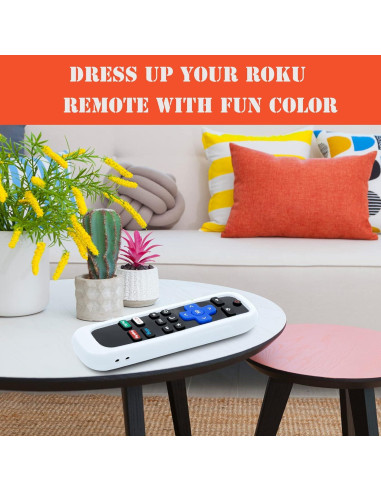 Funda de Silicona Brillante para Control Remoto Roku - 4 Pack
