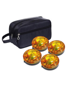 Luz de Advertencia LED Tumecos con Base Magnética Amarillo