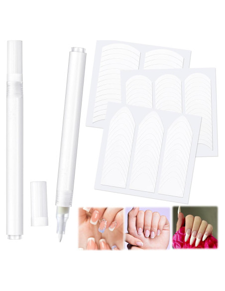Kit de Manicura Francesa Dunzoom con 2 Bolígrafos y Pegatinas Kit de Manicura Francesa Dunzoom con 2 Bolígrafos y Pegatinas