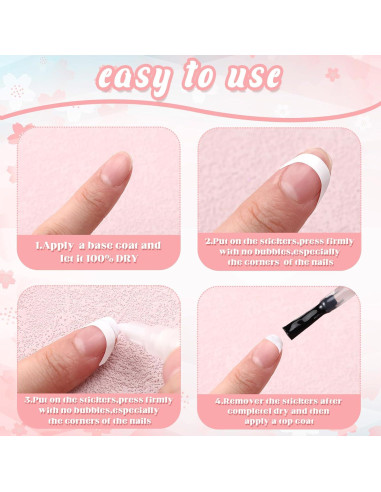 Kit de Manicura Francesa Dunzoom con 2 Bolígrafos y Pegatinas