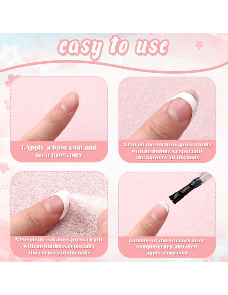 Kit de Manicura Francesa Dunzoom con 2 Bolígrafos y Pegatinas Kit de Manicura Francesa Dunzoom con 2 Bolígrafos y Pegatinas