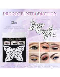 Calcomanías de Delineador de Ojos BOROLA - 12 Pares para Maquillaje 2